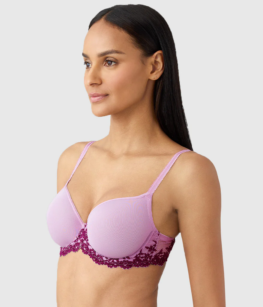 Embrace Lace® T-Shirt Bra: Lavender Sage/Dark Purple - Image 2