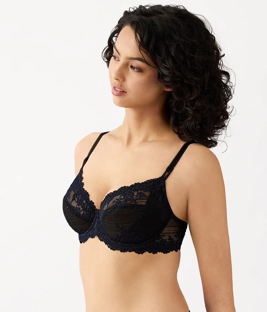 Embrace LaceĀ® Underwire Bra: Black/Night Sky - Image 2