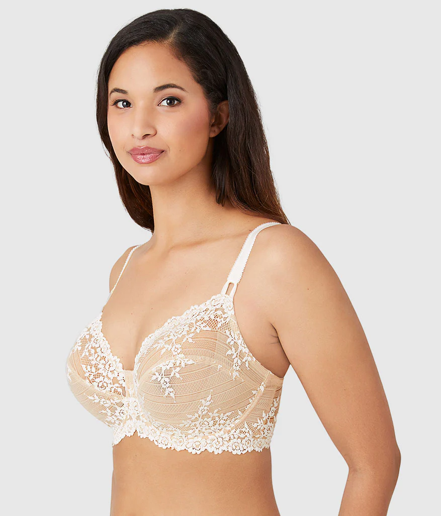 Embrace Lace®  Underwire Bra: Sand/Ivory - Image 2