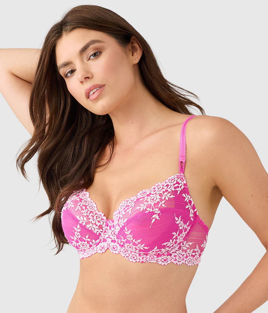 Embrace Lace® Underwire Bra: Wild Azalea/Cradle Pink - Image 3