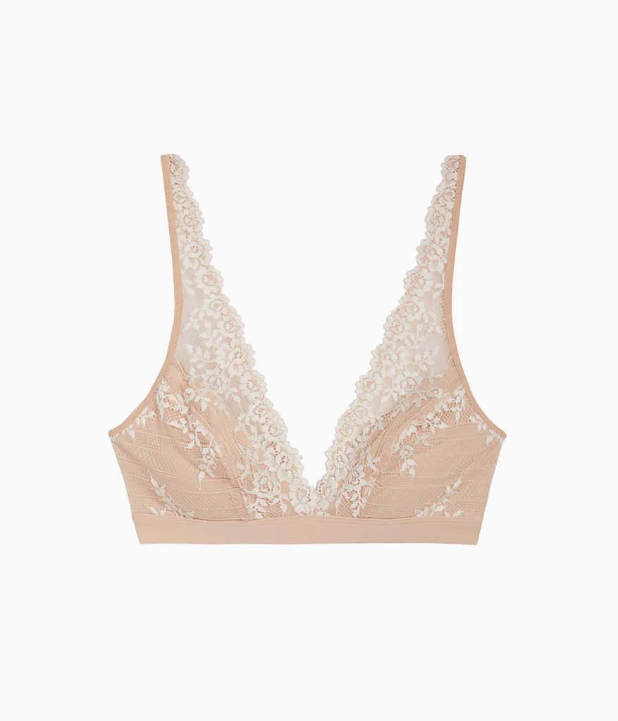 Embrace Lace® Wire Free Bralette: Sand/Ivory - Image 6