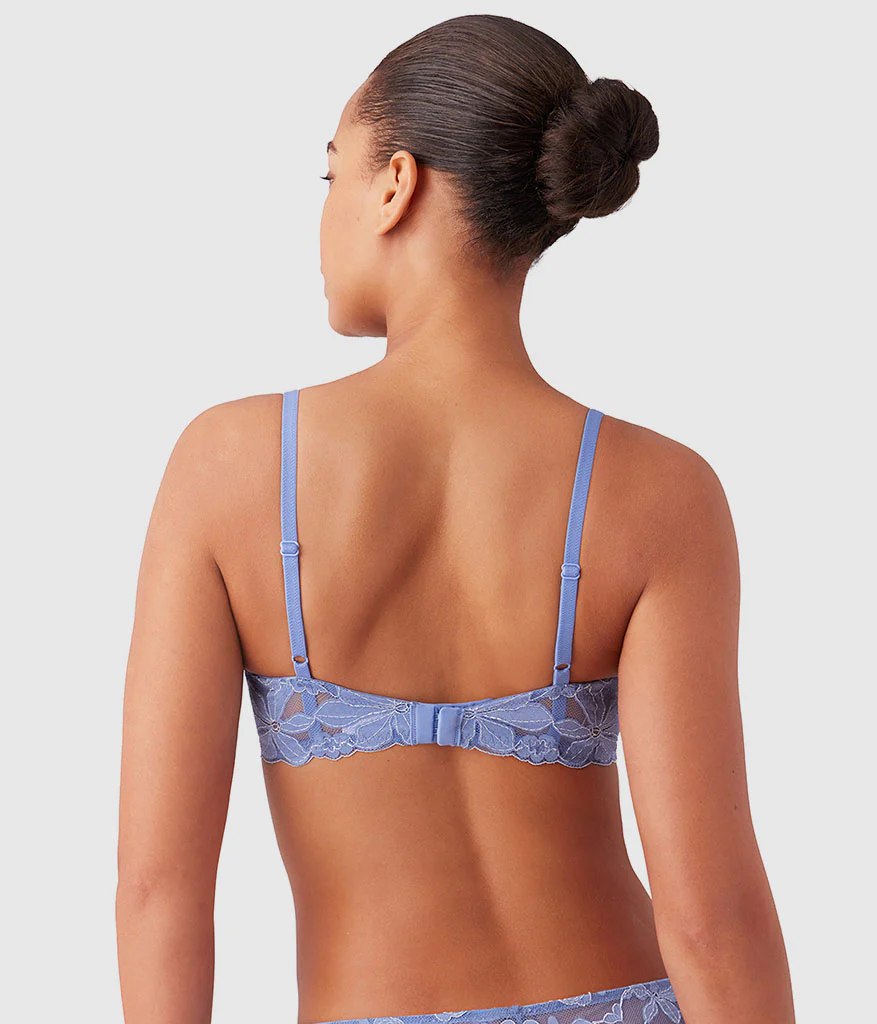 Feeling Famous Balconette Contour Bra: Country Blue/Bright White - Image 3