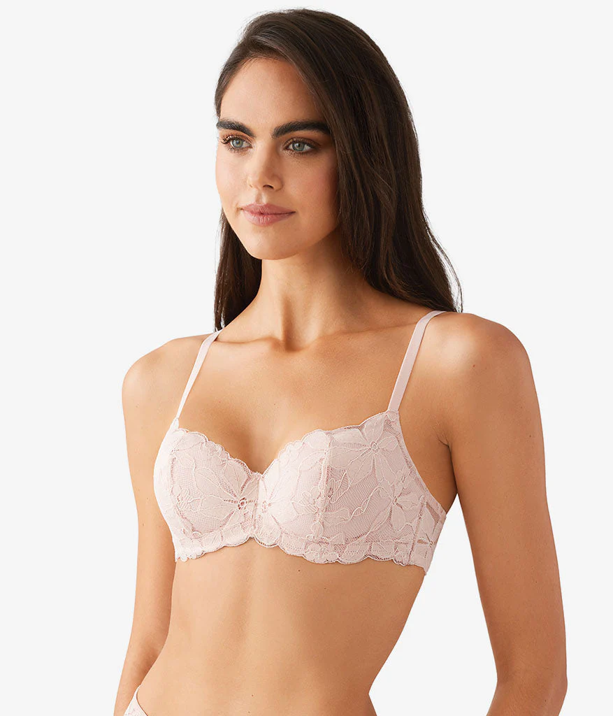 Feeling Famous Balconette Contour Bra: Rose Smoke/White - Image 2