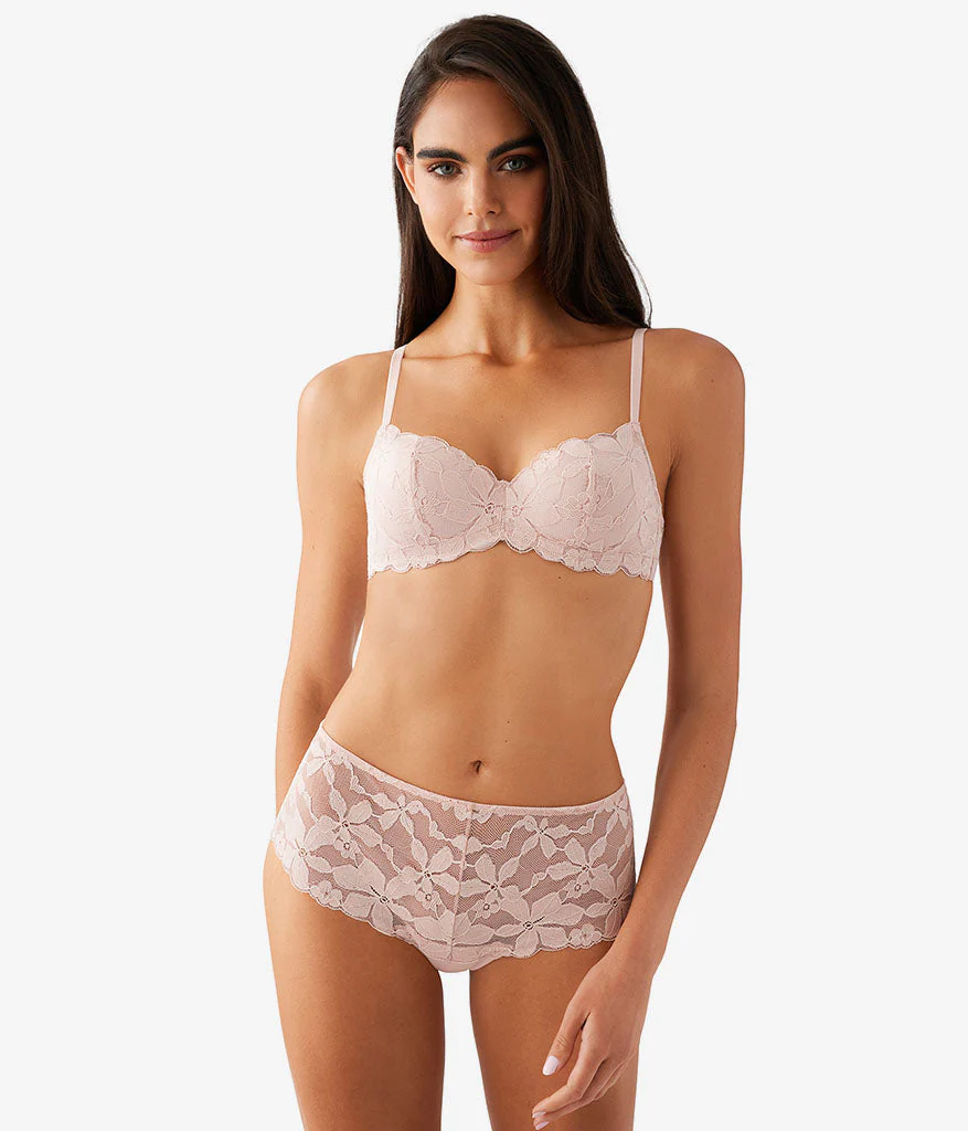 Feeling Famous Balconette Contour Bra: Rose Smoke/White - Image 4