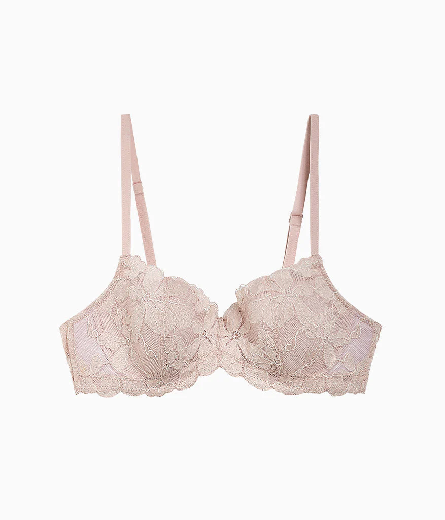 Feeling Famous Balconette Contour Bra: Rose Smoke/White - Image 5