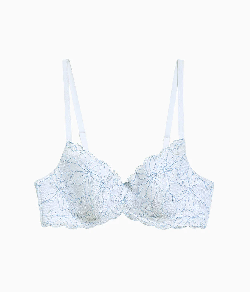Feeling Famous Balconette Contour Bra: White/Frozen Fjord - Image 5