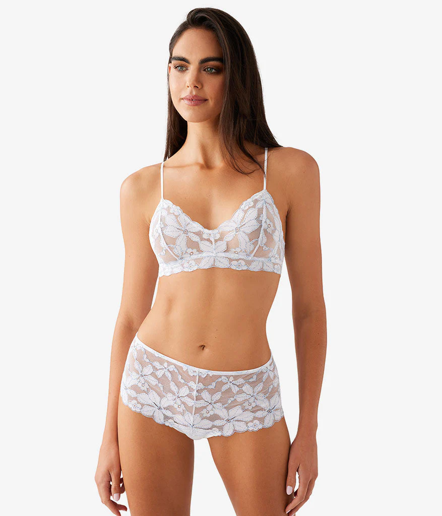 Feeling Famous Bralette: White/Frozen Fjord - Image 4
