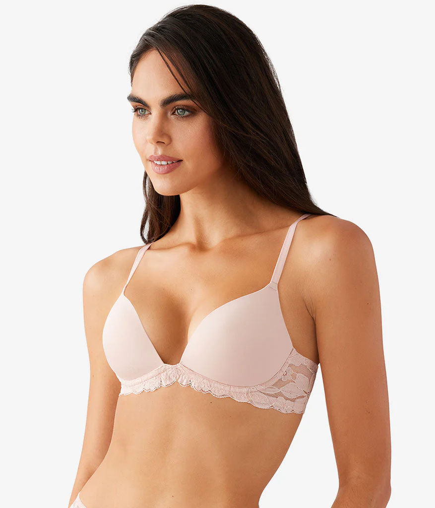 Feeling Famous Wire Free Push Up Bra: Rose Smoke/White - Image 2