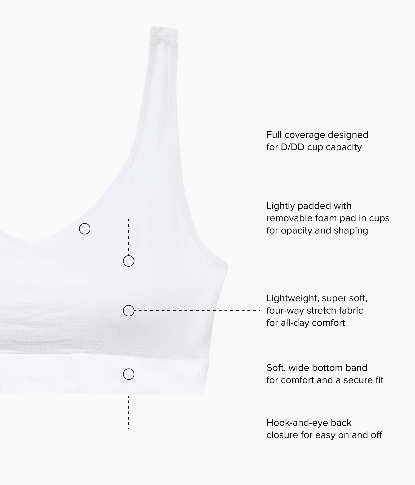 Feeling Flexible Bralette: White - Image 4