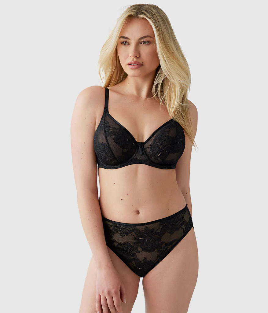 Full Bloom Underwire Bra: Black - Image 4