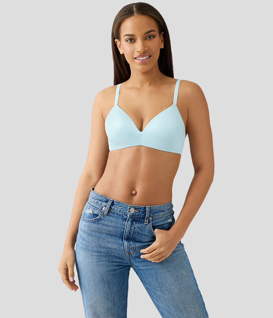 Future Foundation Wire Free T-Shirt Bra: Blue Glow - Image 5
