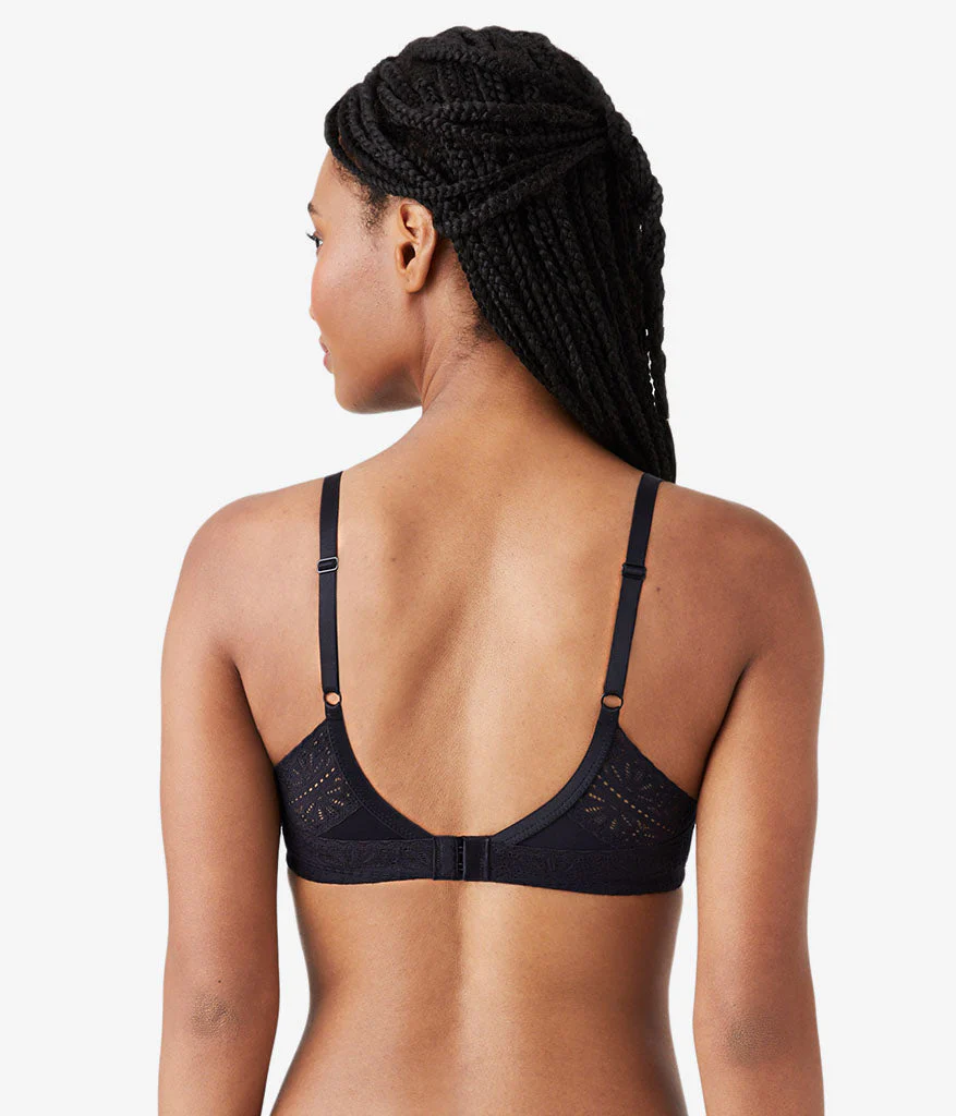 Future Foundation Wire Free T-Shirt Bra with Lace: Night - Image 3