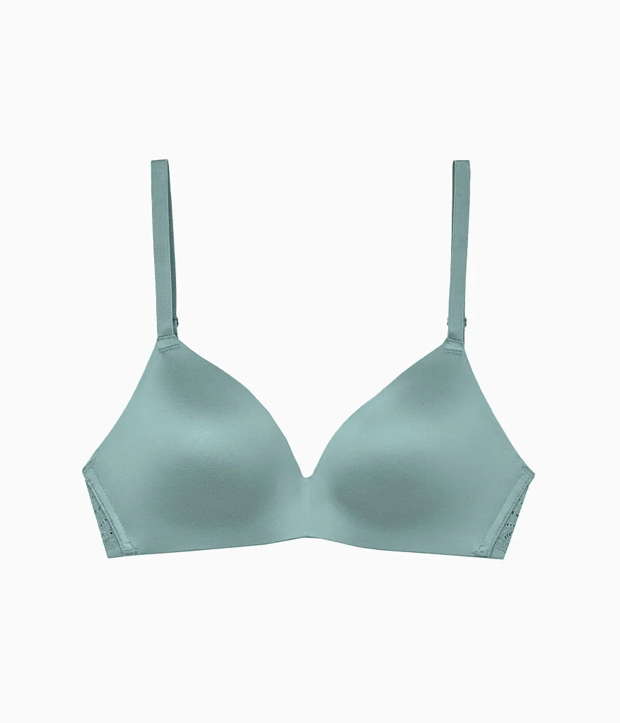 Future Foundation Wire Free T-Shirt Bra with Lace: Trellis - Image 5