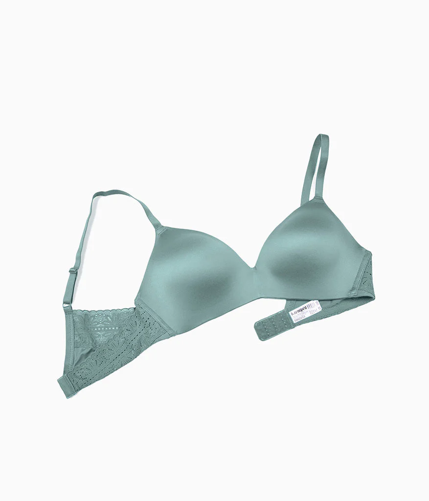 Future Foundation Wire Free T-Shirt Bra with Lace: Trellis - Image 6