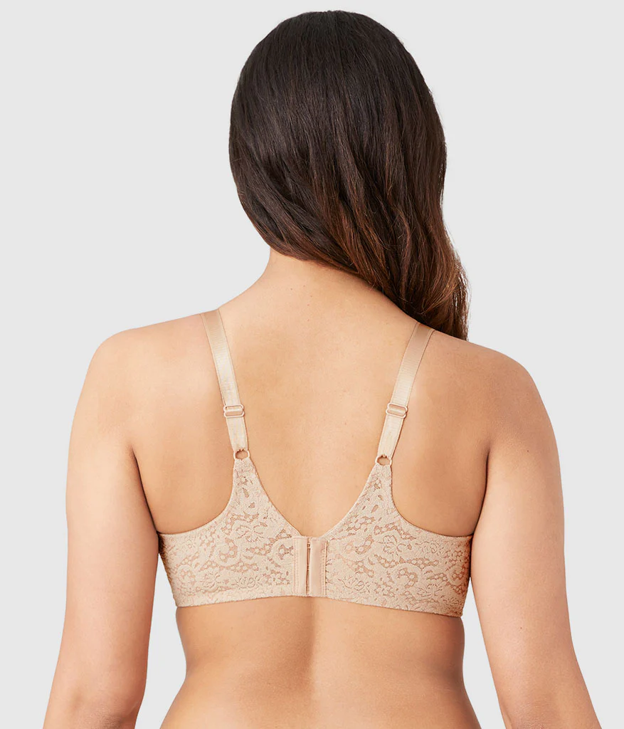 Halo Lace Full Figure Underwire Bra: Toast - Image 3