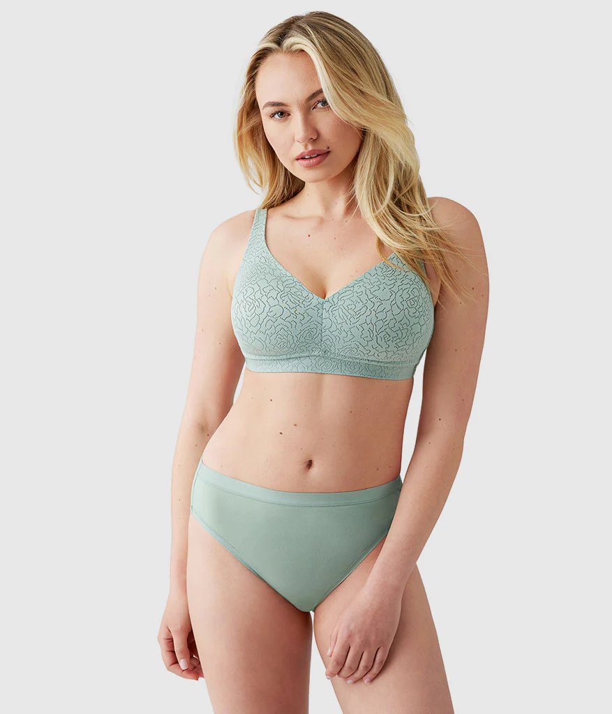 Inside Job™  Wire Free Bra: Iceberg Green - Image 4