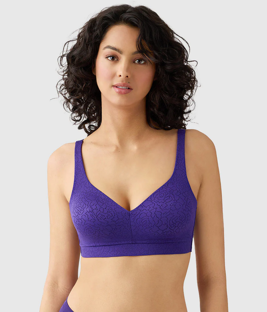 Inside Job™  Wire Free Bra: Purple Indigo