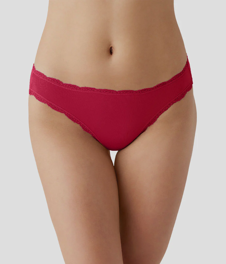 Inspired Eyelet Bikini: Cerise