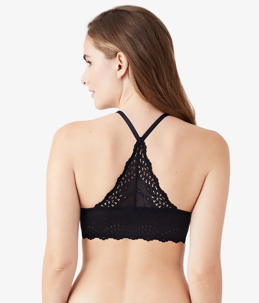 Inspired Eyelet Front Close T-Shirt Bra: Night - Image 3