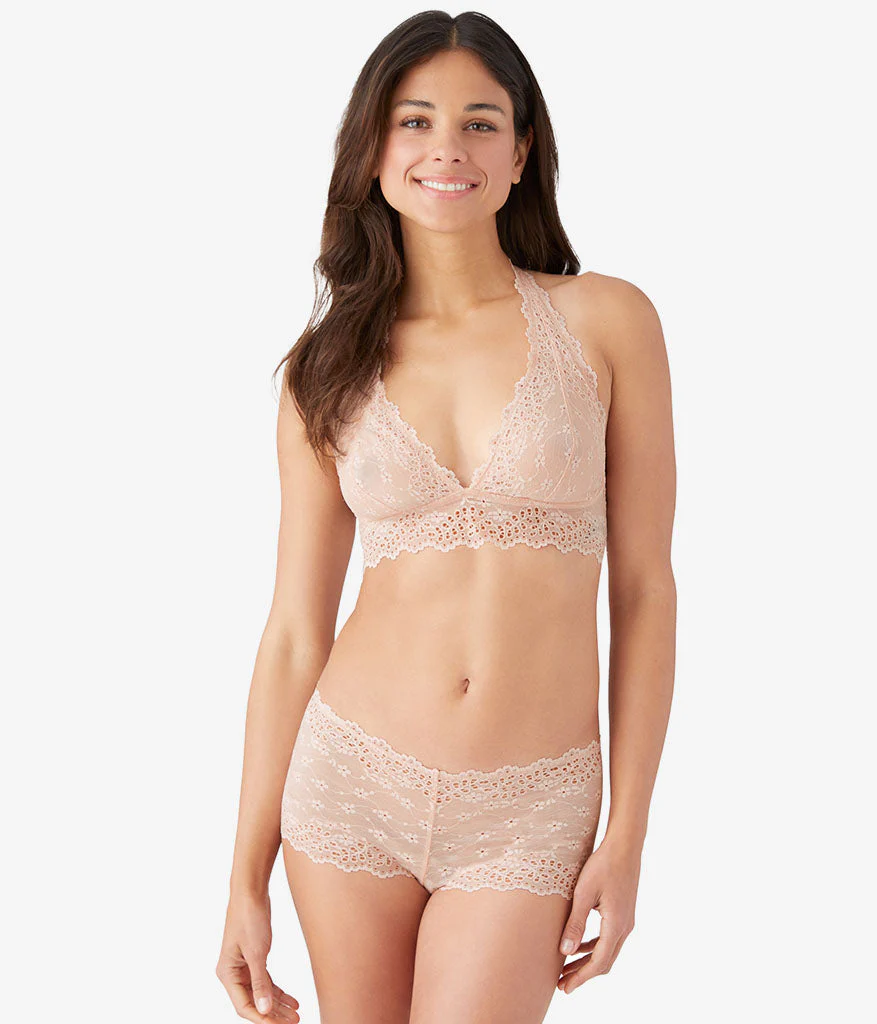Inspired Eyelet Halter Bralette: Rose Smoke - Image 4