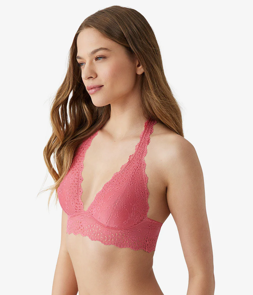 Inspired Eyelet Halter Bralette: Slate Rose - Image 2