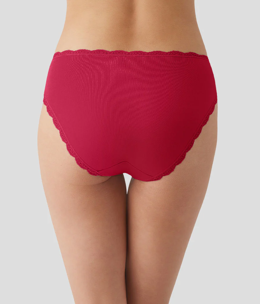 Inspired Eyelet Hi-Leg: Cerise - Image 3