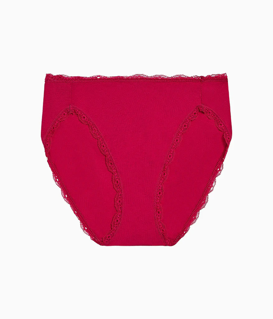 Inspired Eyelet Hi-Leg: Cerise - Image 4