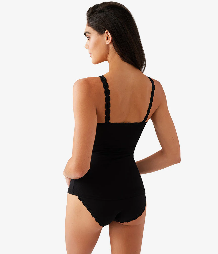 Inspired Eyelet Shelf Bra Cami: Night - Image 3