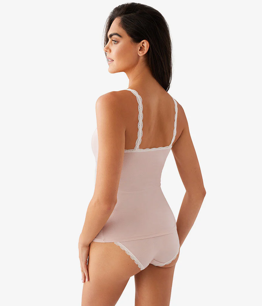 Inspired Eyelet Shelf Bra Cami: Rose Smoke - Image 3