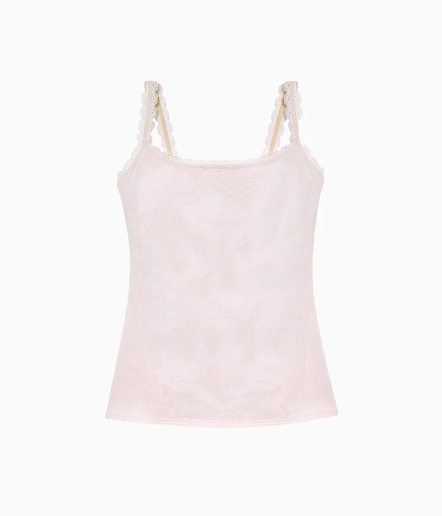 Inspired Eyelet Shelf Bra Cami: Rose Smoke - Image 4