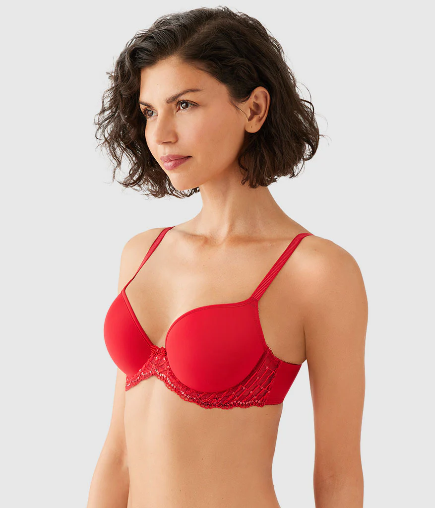 La Femme Underwire T-Shirt Bra: Equestrian Red - Image 3