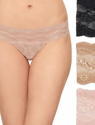 Lace Kiss Bikini Panty Pack: Rose Smoke/Au Natural/Night - Image 8