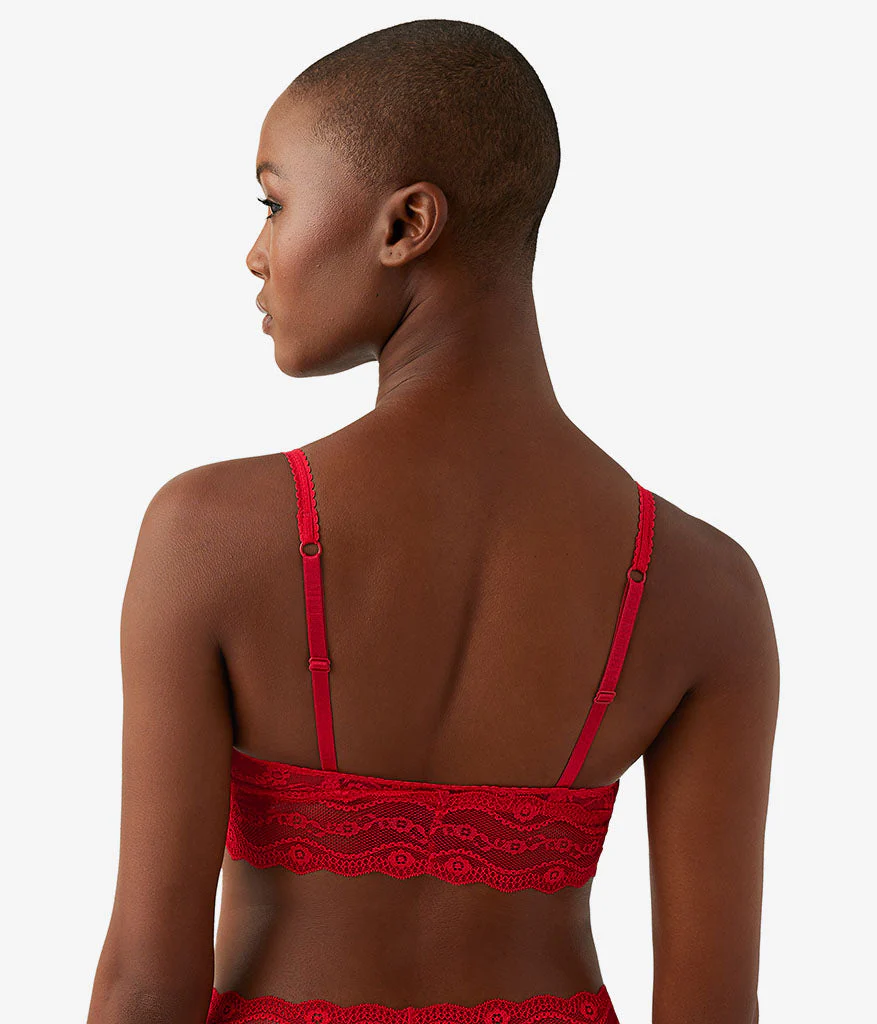 Lace Kiss Bralette: Crimson Red - Image 3