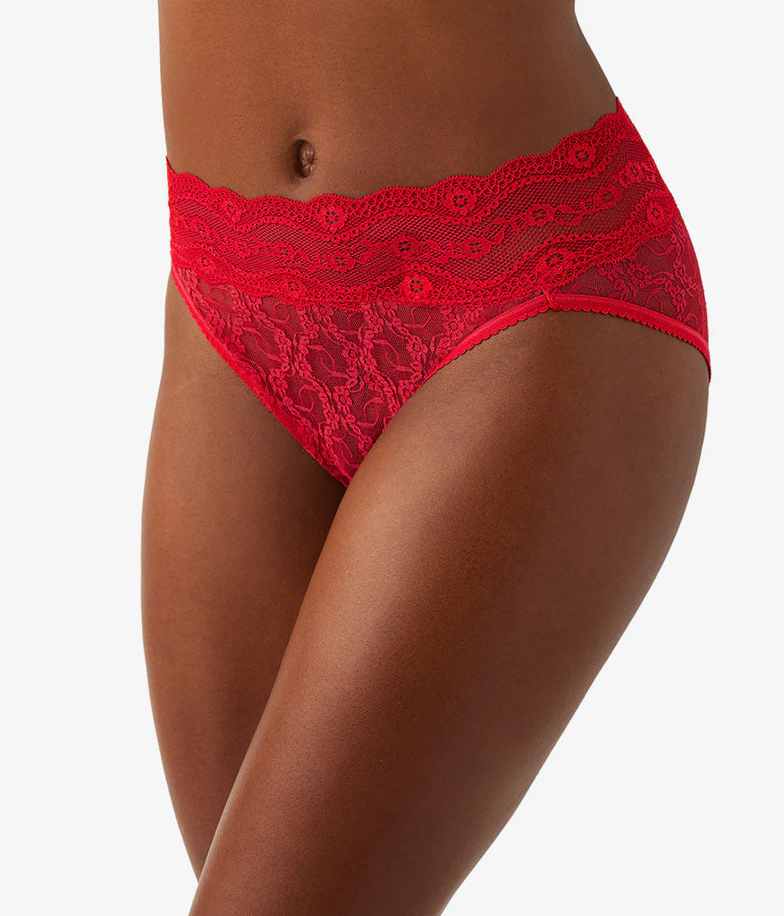 Lace Kiss Hi-Leg: Crimson Red - Image 2