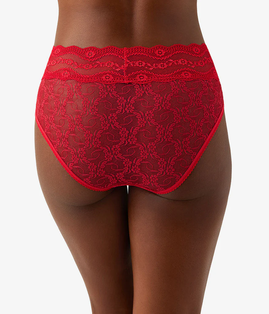Lace Kiss Hi-Leg: Crimson Red - Image 3