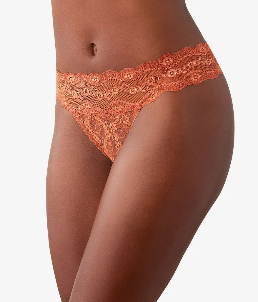 Lace Kiss Thong: Baked Clay - Image 2