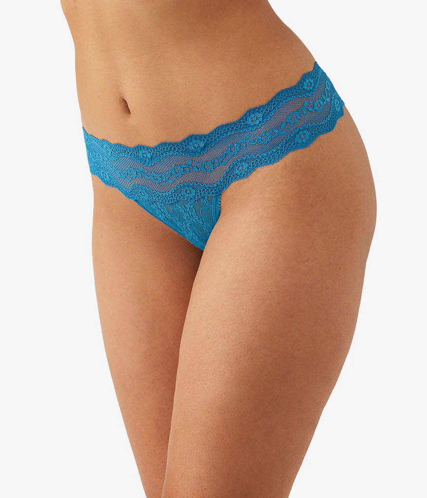 Lace Kiss Thong: Faience - Image 2