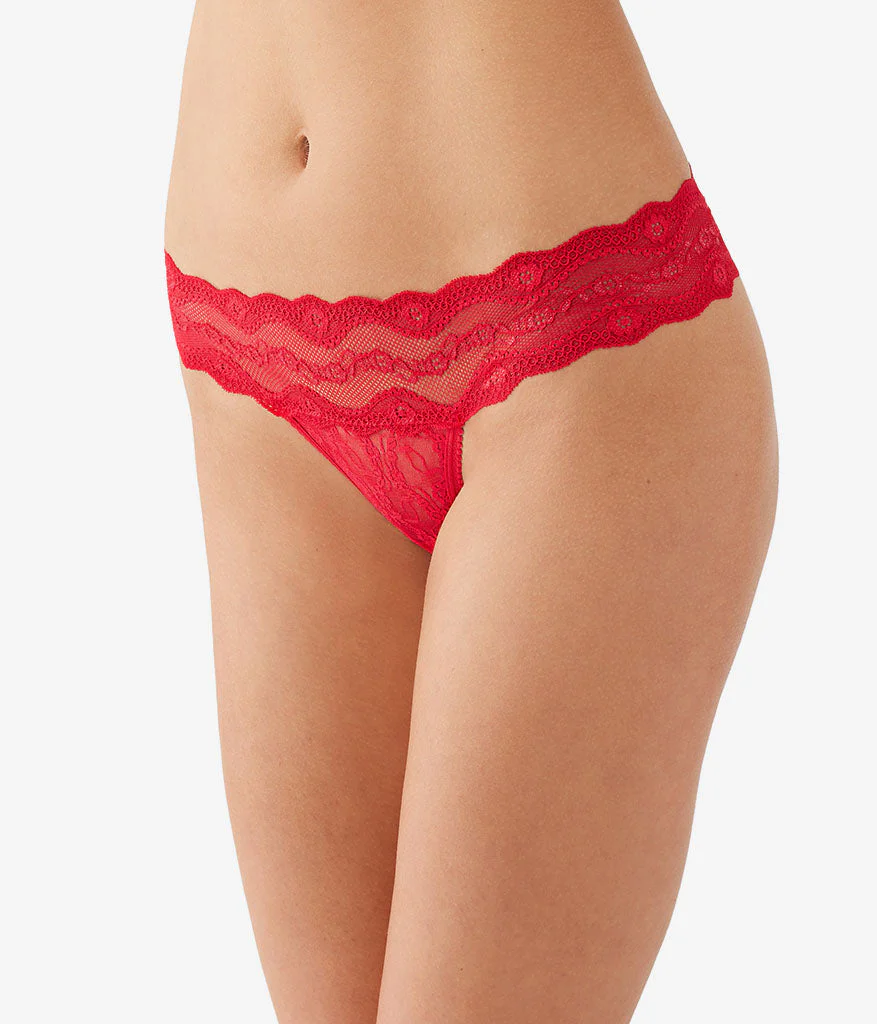 Lace Kiss Thong Panty Pack: White/Crimson Red/Night - Image 4