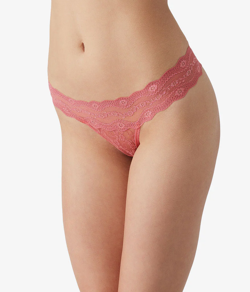 Lace Kiss Thong: Slate Rose - Image 2