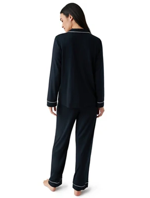 Lease to Lounge Pajama Set: Black - Image 4