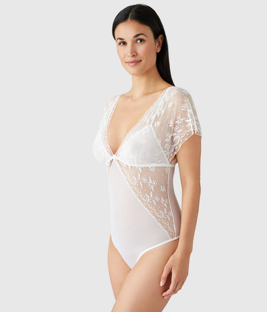 Lifted In Luxury Bodysuit: Egret - Image 3