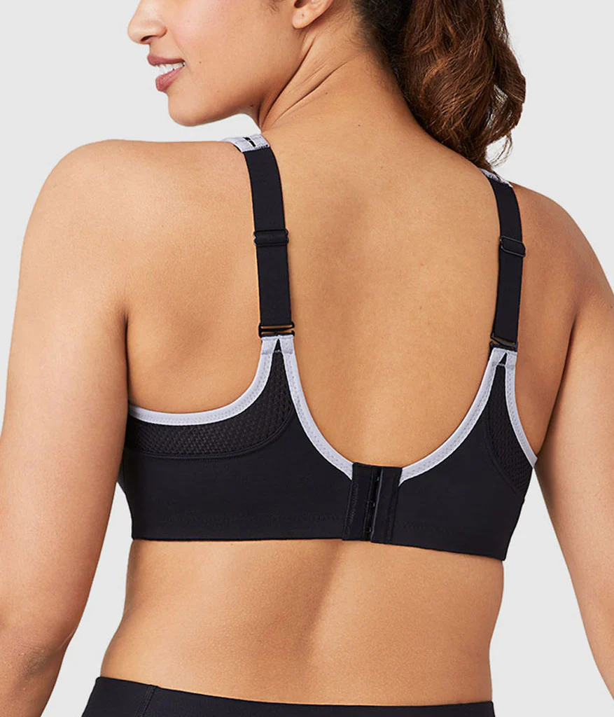 Lindsey Sport Contour Underwire Bra: Black/Lilac Gray - Image 3