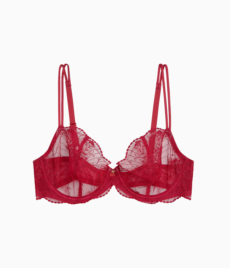 Midnight Soiree Underwire Bra: Regina Red - Image 4