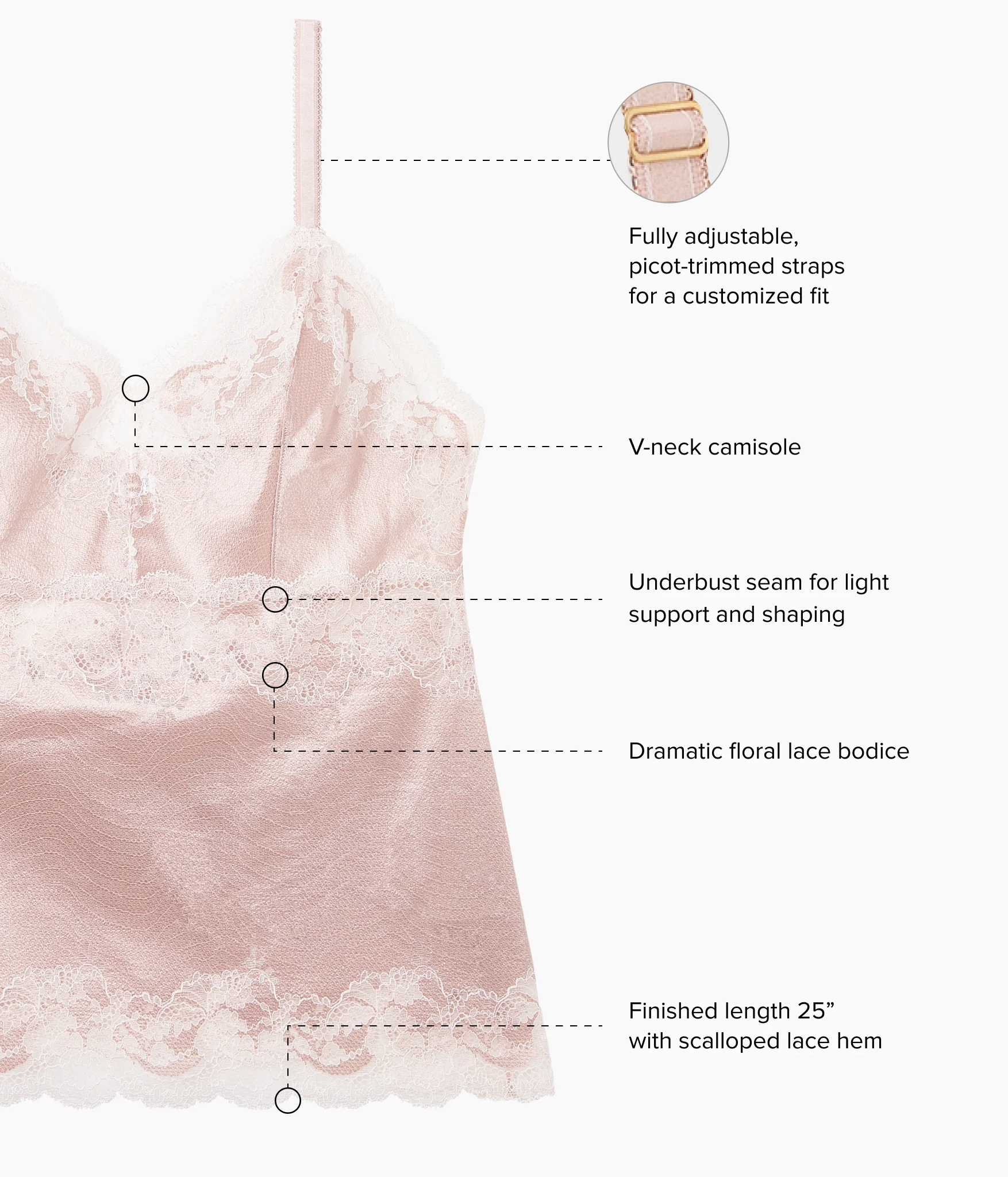 Modern Affair Cami: Rose Dust/Angel Wing - Image 4