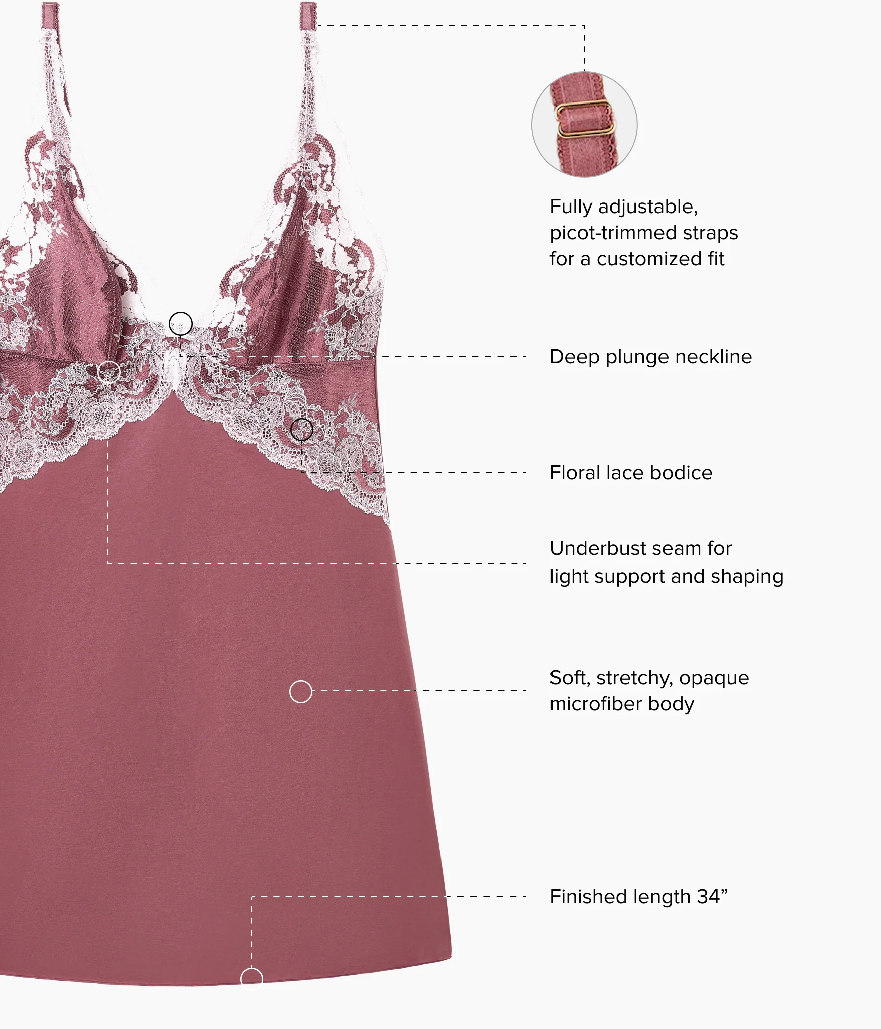 Modern Affair Chemise: Rose Brown/Cradle Pink - Image 4