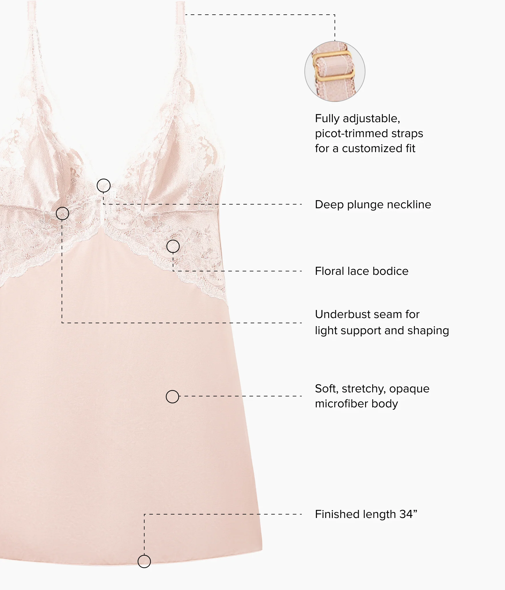 Modern Affair Chemise: Rose Dust/Angel Wing - Image 4