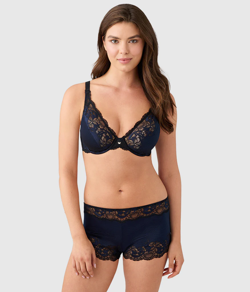Modern Affair Plunge Underwire Bra: Night Sky/Black - Image 4
