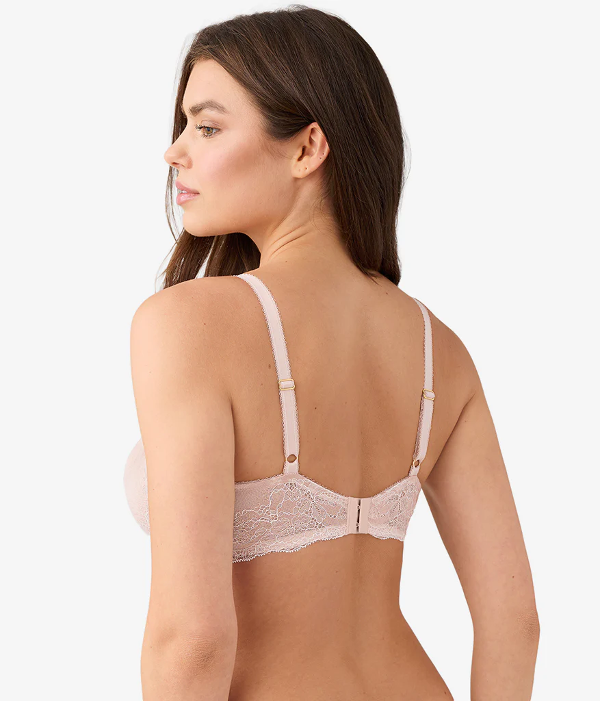 Modern Affair Plunge Underwire Bra: Rose Dust/Angel Wing - Image 3