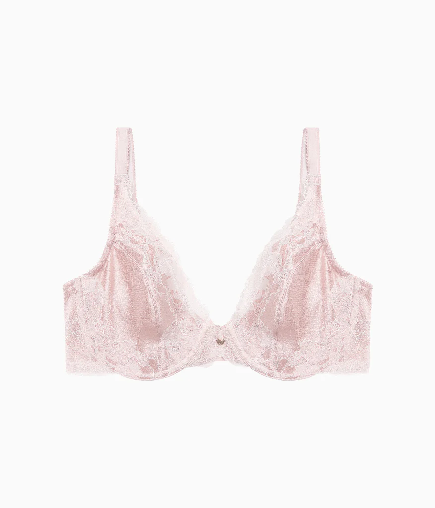 Modern Affair Plunge Underwire Bra: Rose Dust/Angel Wing - Image 6
