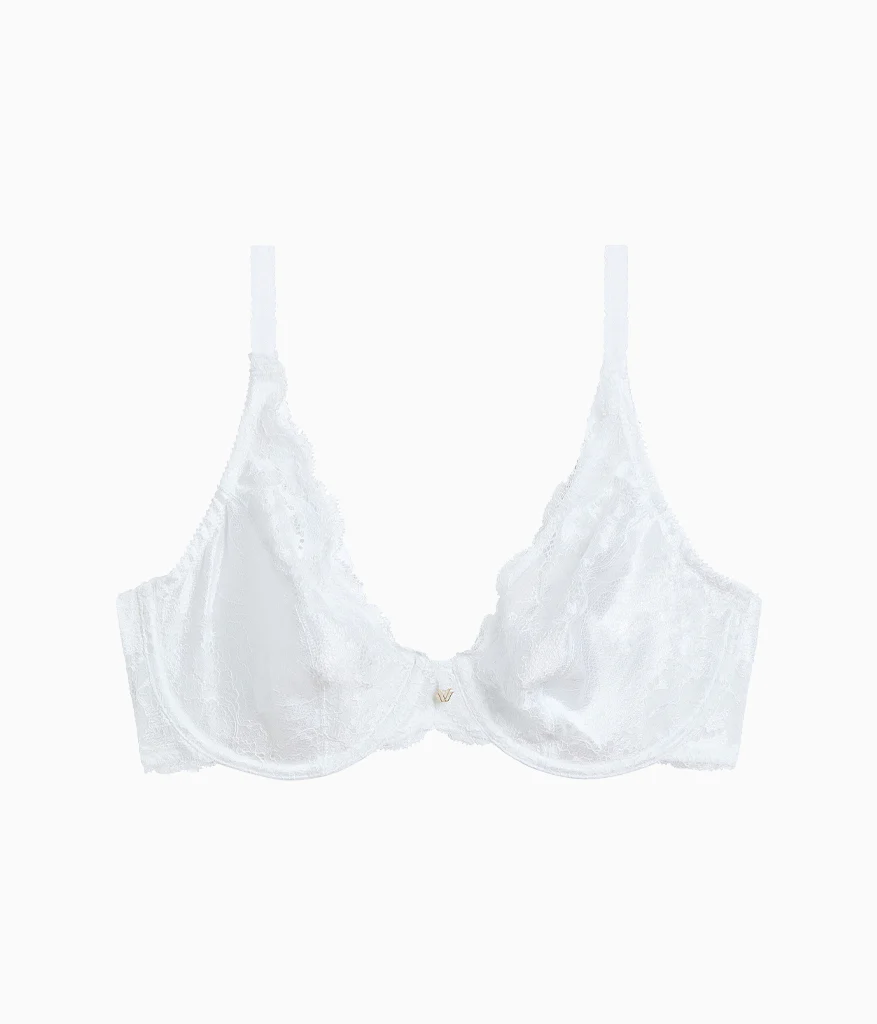 Modern Affair Plunge Underwire Bra: White - Image 6